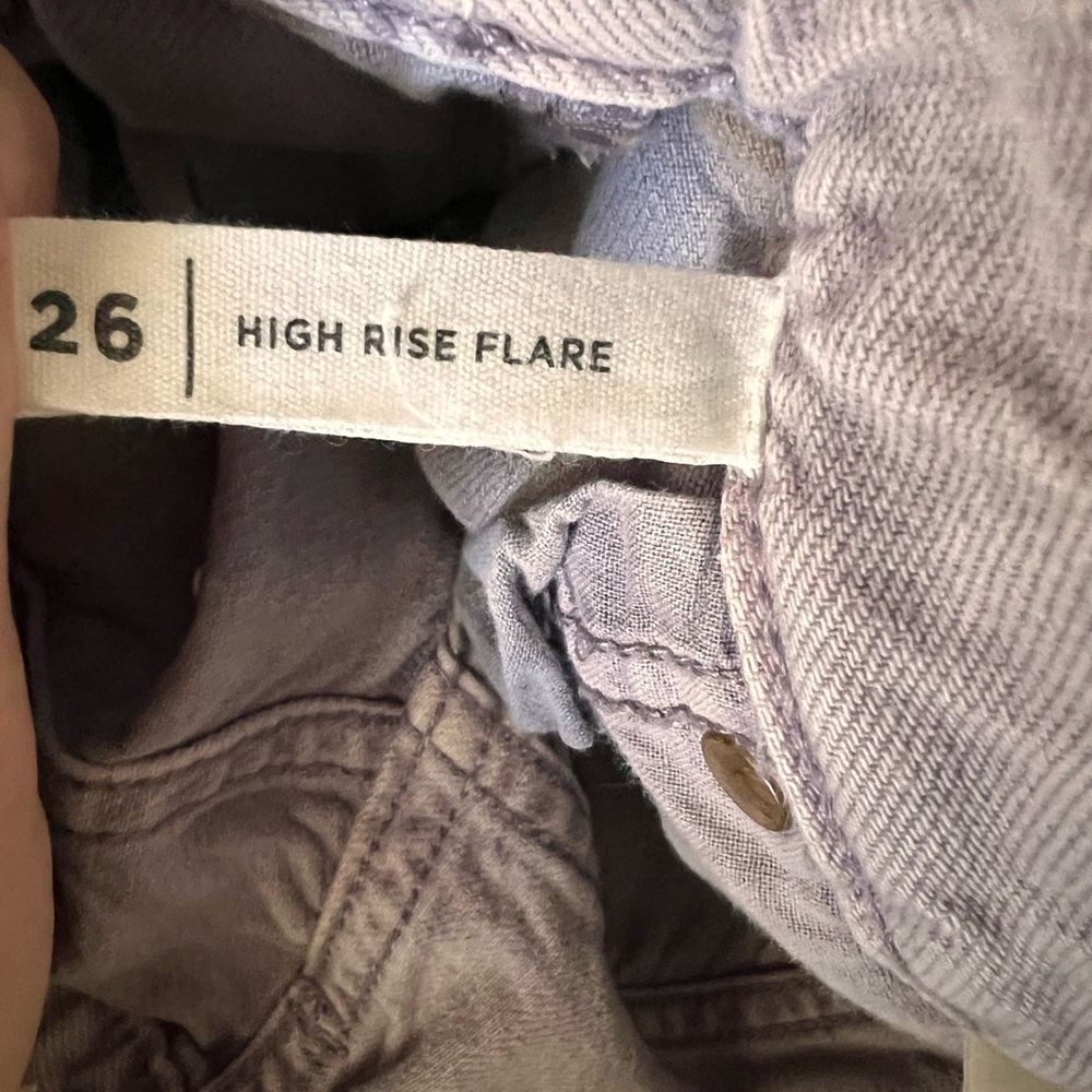 Pacsun/ Pacific Sunwear dusty lavender high rise flare jeans - Picture 7 of 9